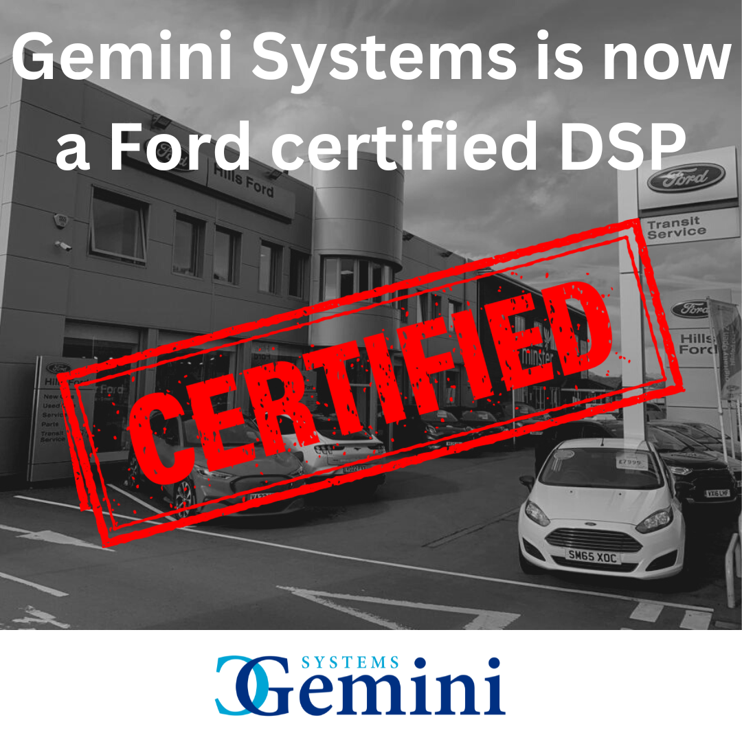 Gemini Systems is awarded Ford Certification.
